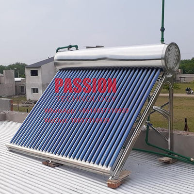 setzte Solarwarmwasserbereiter Edelstahl 300L 304 Presssure 200L Sonnenkollektor unter Druck