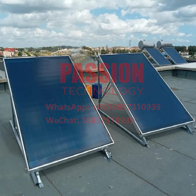 Blauer Titan-Flachplatten-Solarkollektor 500L Druck-Flachplatten-Solarwasserbereiter