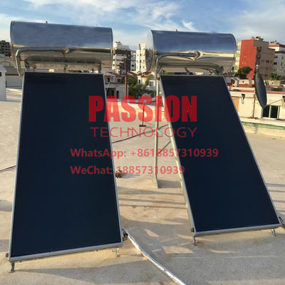 Flacheisen-SolarSolarheizsystem des Flachbildschirm-100L thermisches der Heizungs-150L blaues beschichtendes