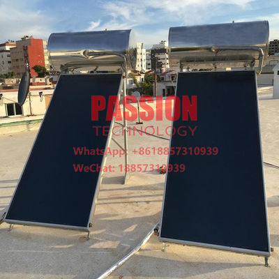 Flacheisen-SolarSolarheizsystem des Flachbildschirm-100L thermisches der Heizungs-150L blaues beschichtendes